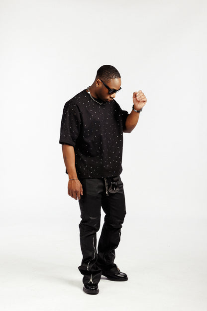 Night Lights Embellished Rhinestone Tee